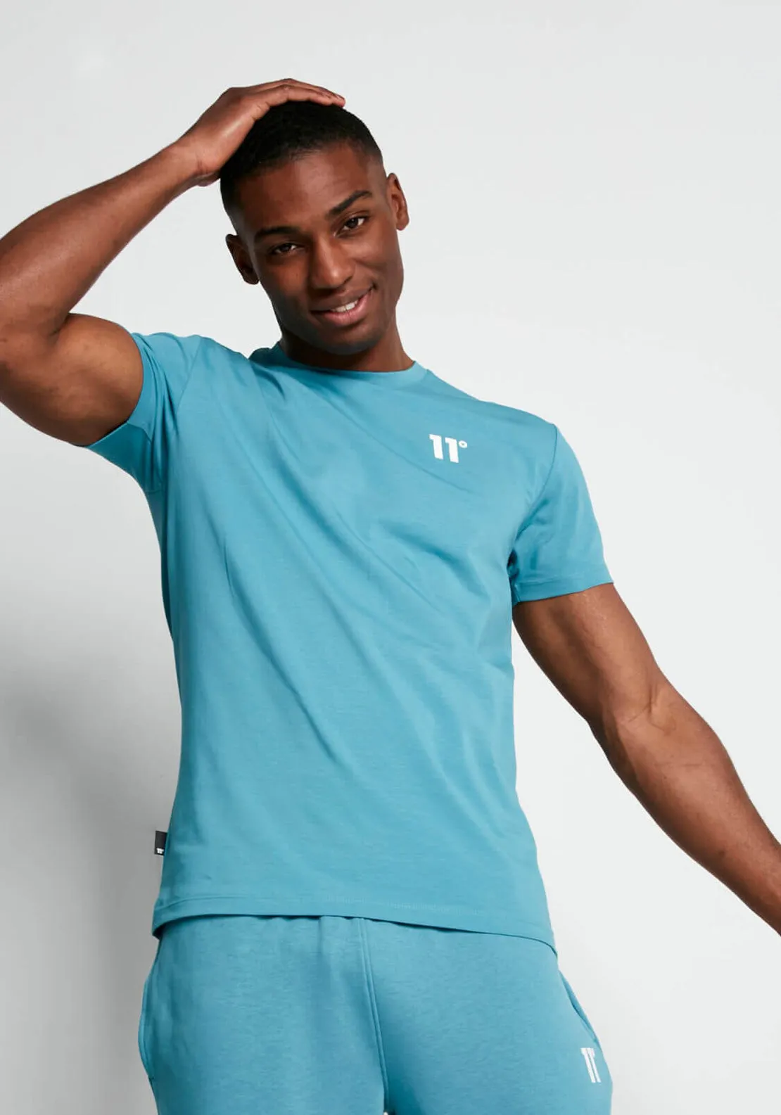 11 Degrees Core Muscle Fit T-Shirt, Washed Teal