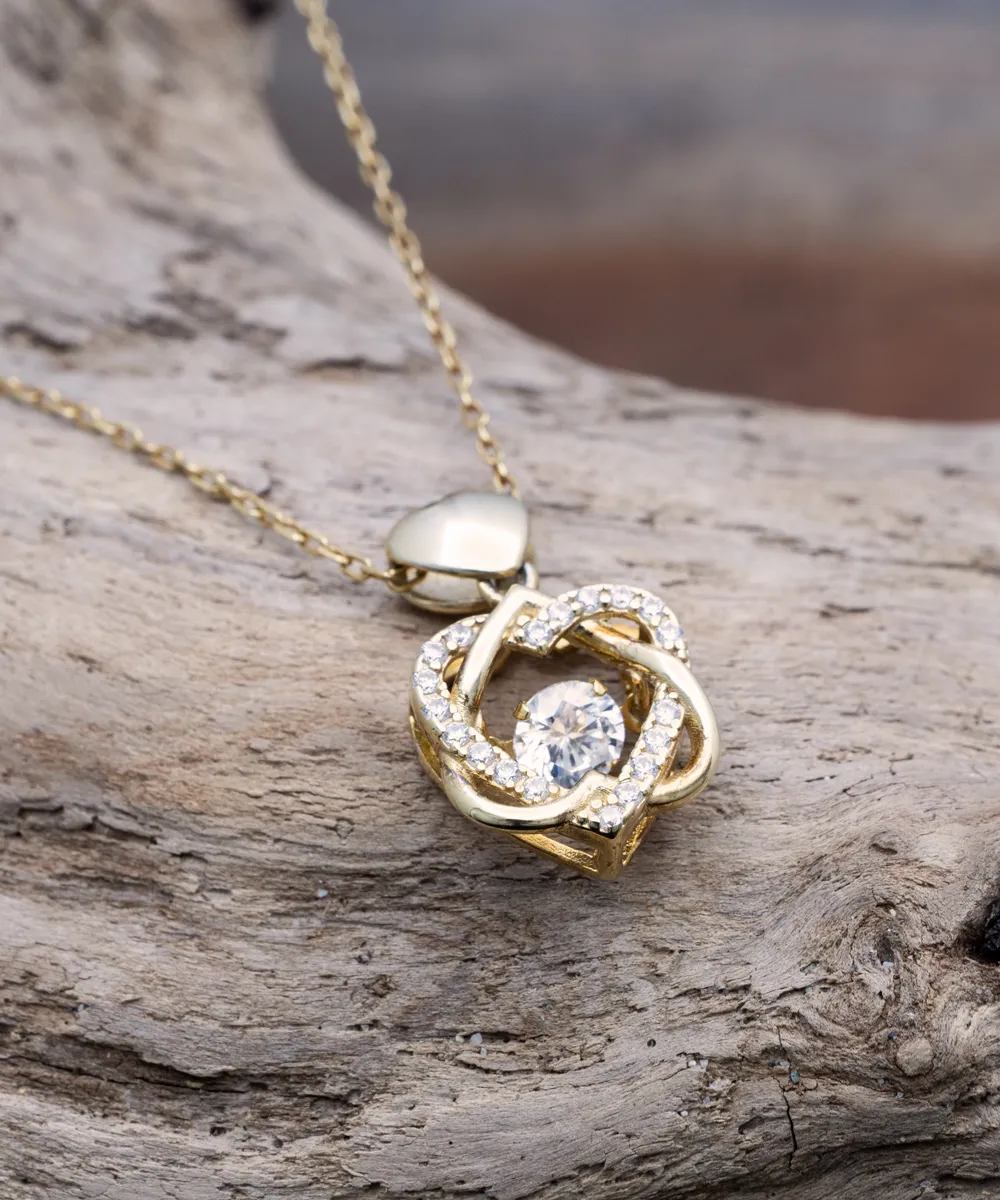 13th Birthday Heart Knot Gold Necklace Welcome To The Incredible Teenage Years