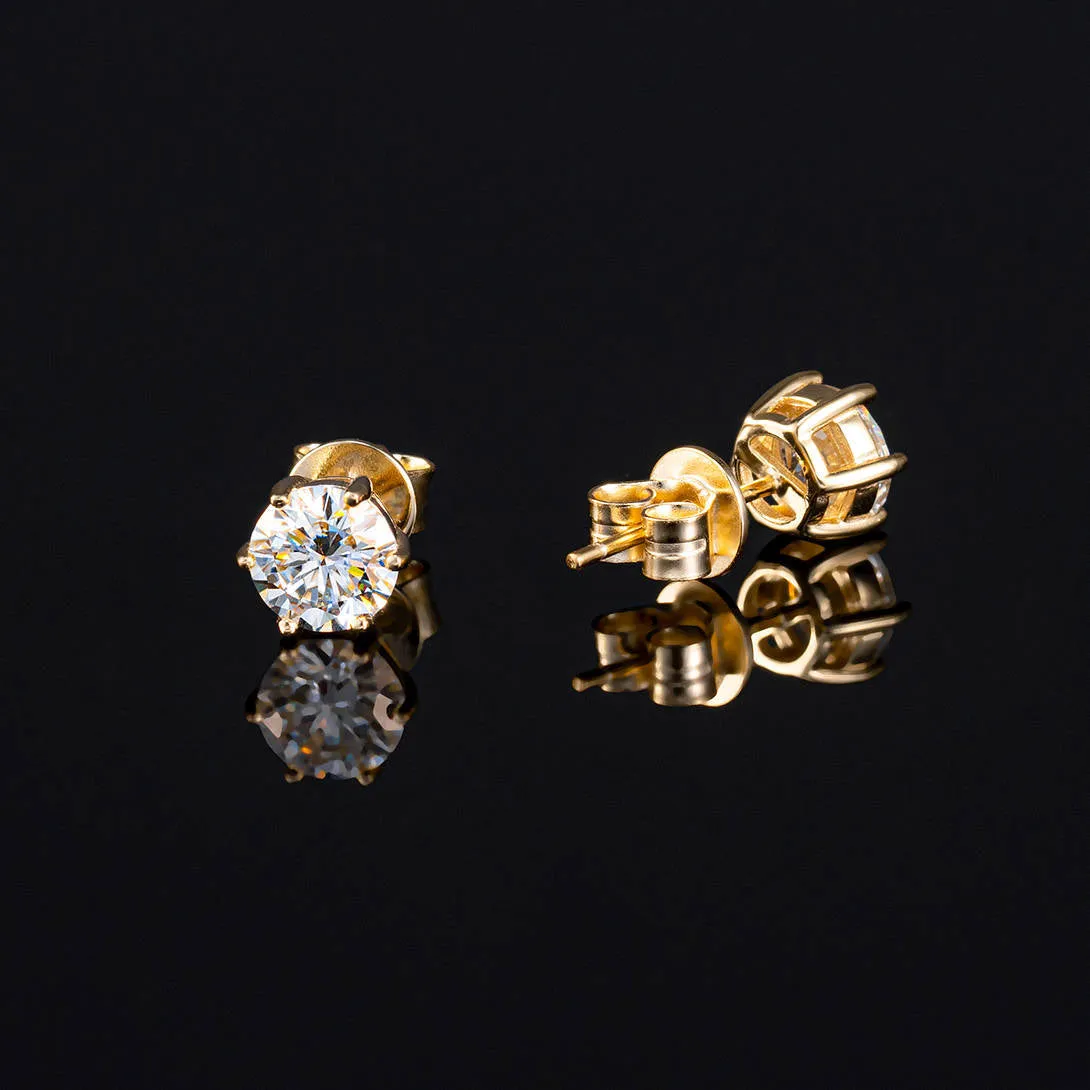 14K GOLD VVS MOISSANITE EARRINGS