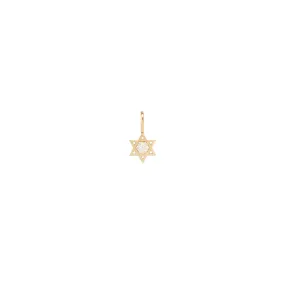 14k Midi Bitty Pavé Diamond Star of David Charm