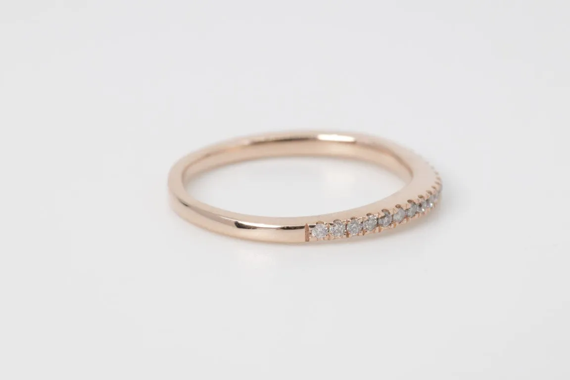 14k Rose Gold 0.27ctw Diamond Ring Size 6.75 (2.10g.)