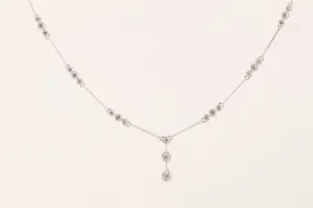 16'' 14k White Gold .93tcw Diamond Necklace (8.98g.)