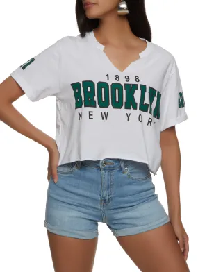 1898 Brooklyn New York Notch Neck T Shirt