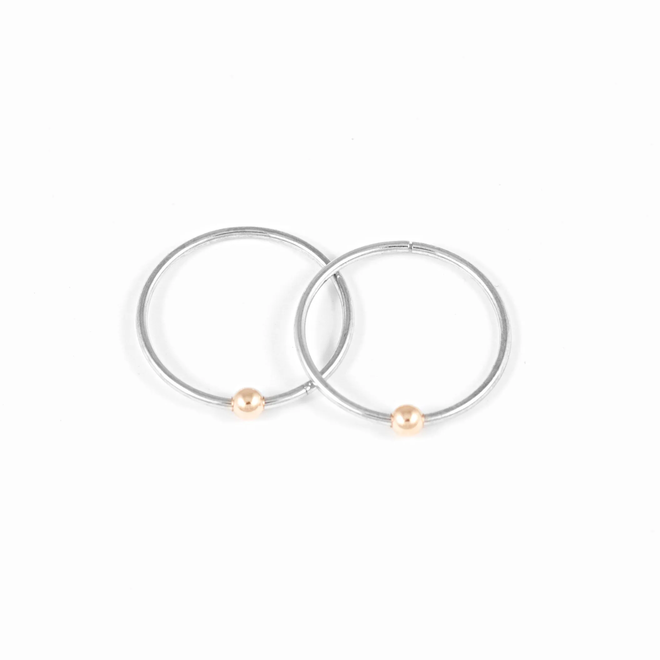 20mm Sleeper Hoop Earrings – 10k White Gold – Large