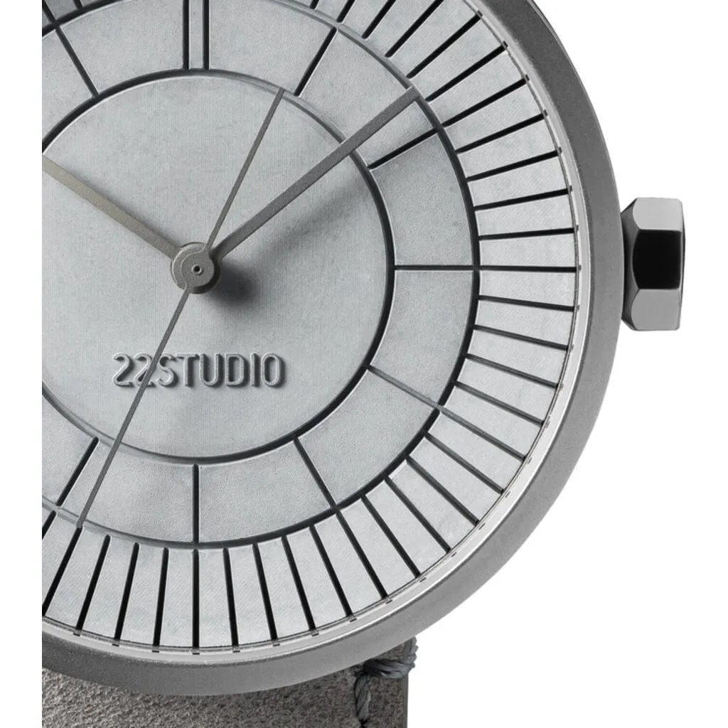 22STUDIO Concrete Sector Watch 40 mm Quartz