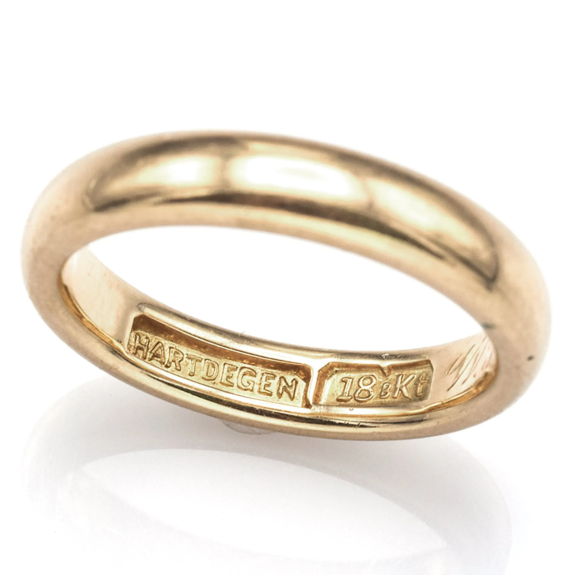 Antique Hartdegen 18K Yellow Gold Band Ring 4 mm