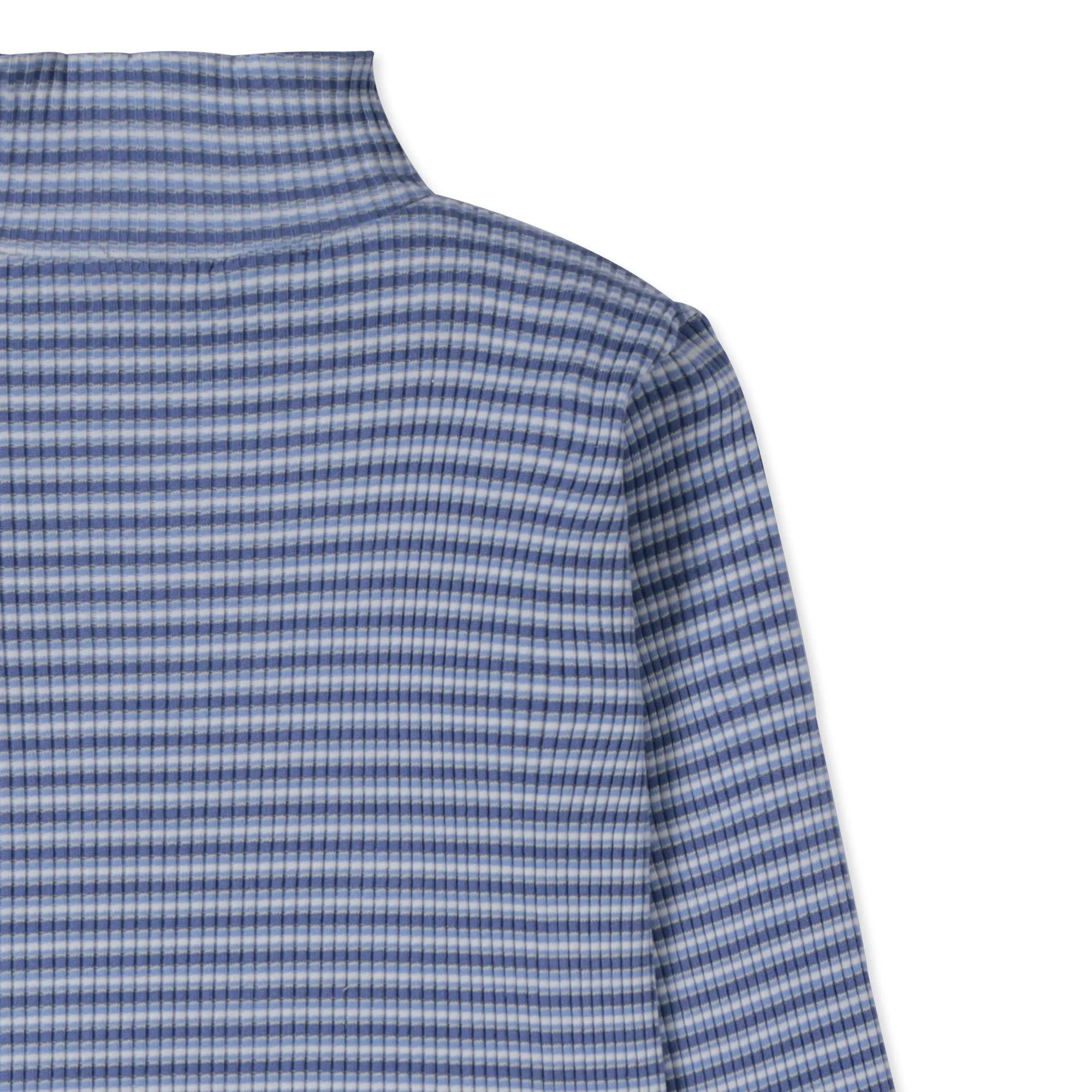 Blue striped High Neck