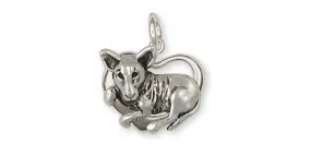 Bull Terrier Charm Handmade Sterling Silver Dog Jewelry BU13-C