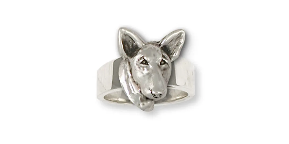 Bull Terrier Ring Handmade Sterling Silver Dog Jewelry BU10-R