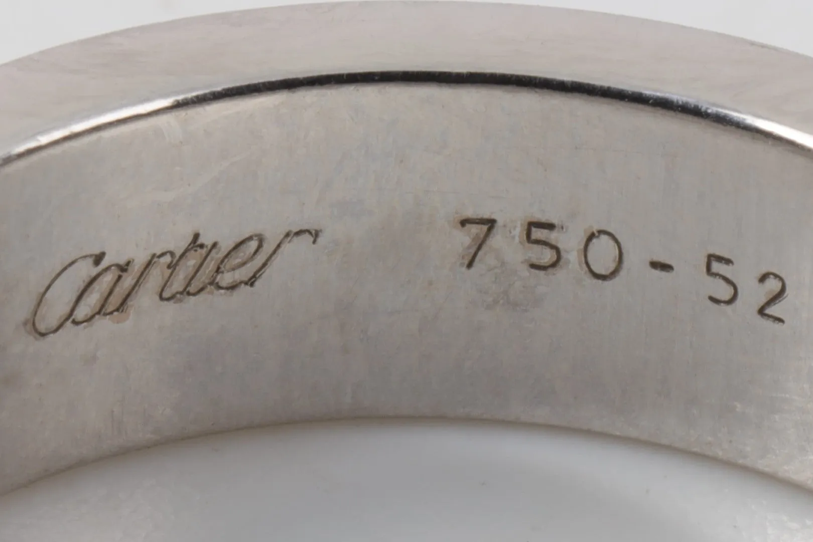 Cartier 18k White Gold 0.22tcw Diamond Love Band Size 52 (8.71g.)