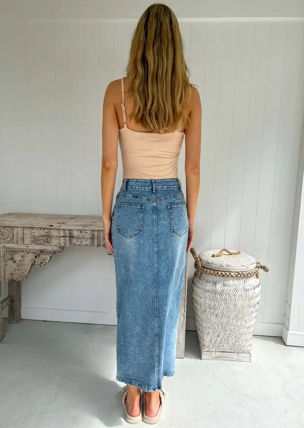 Casey Maxi Denim Skirt