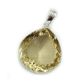 Citrine Teardrop Boho Pendant