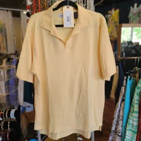 CLEARANCE! PURITAIN Yellow Polo Tee Men's L