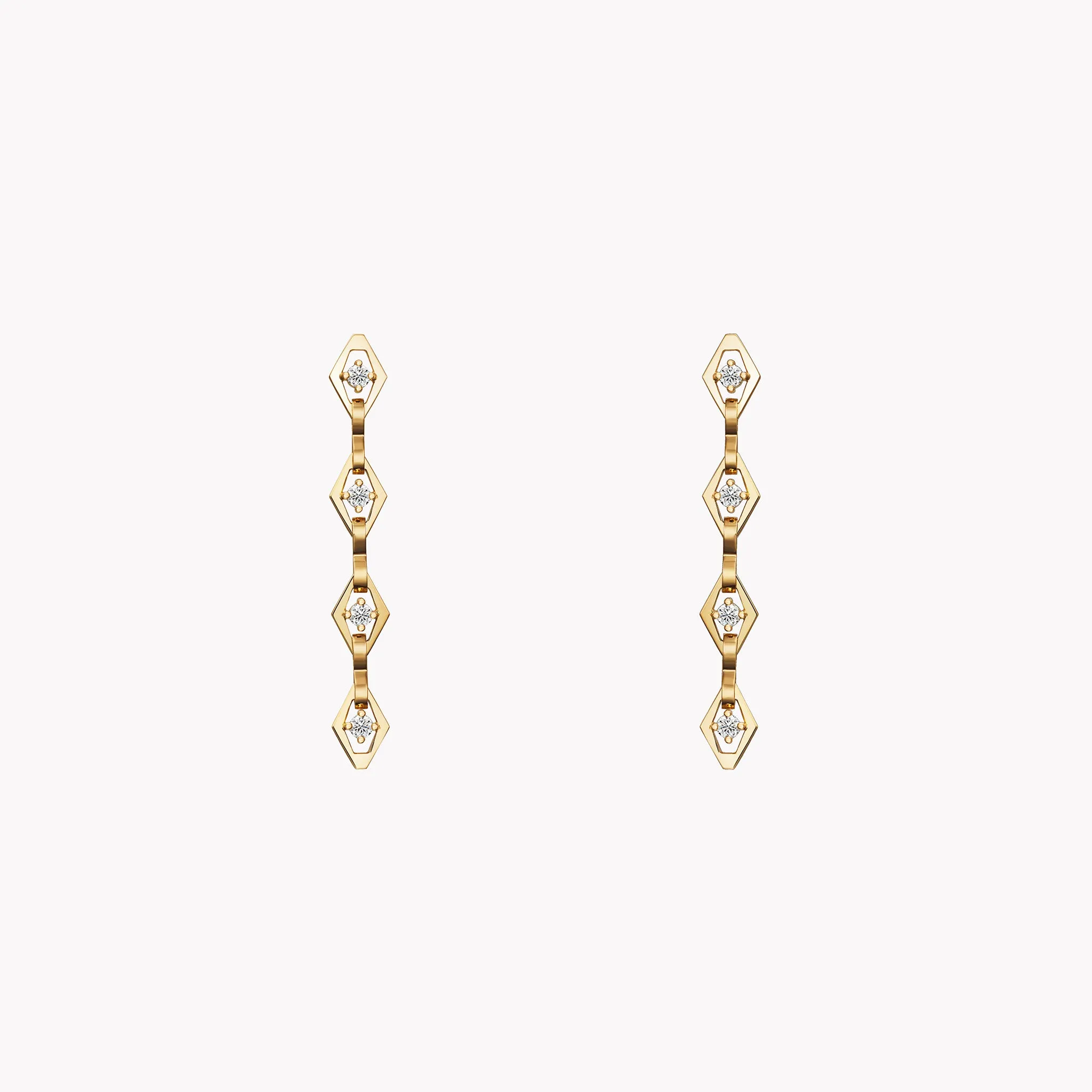 Diamond Chain Link Earrings