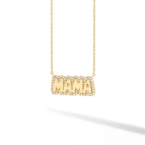 Diamond Outline Bubble Name Necklace