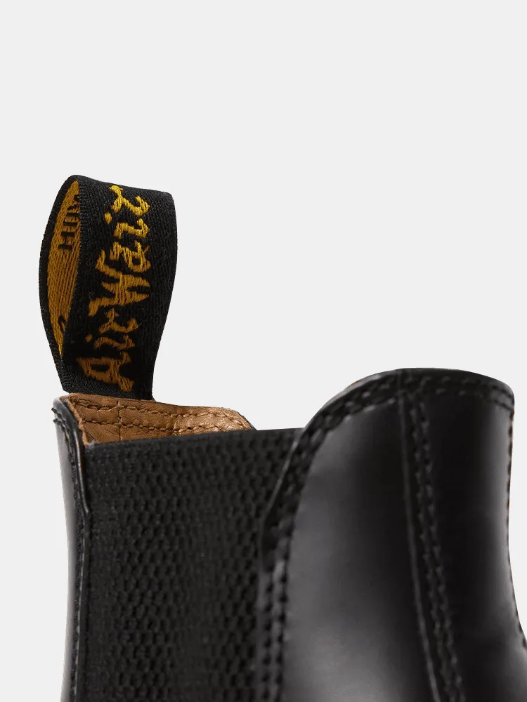 Dr Martens 2976 Chelsea Boot - Black Smooth / Yellow Stitch