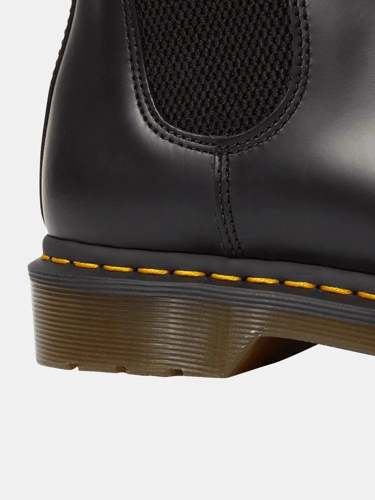 Dr Martens 2976 Chelsea Boot - Black Smooth / Yellow Stitch