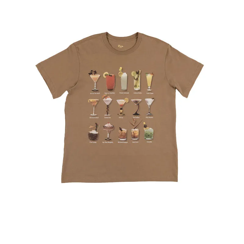 DUVIN DESIGN CO.COCKTAIL MENU TEE TAN