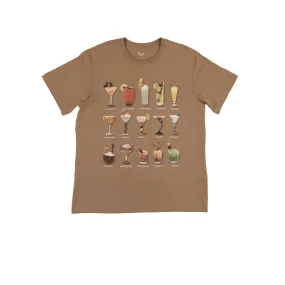 DUVIN DESIGN CO.COCKTAIL MENU TEE TAN