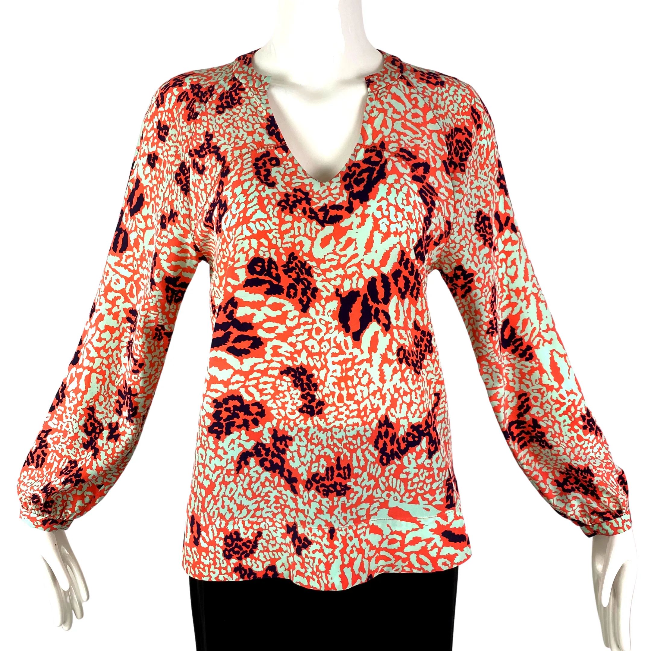 DVF Maiko Print Silk Top