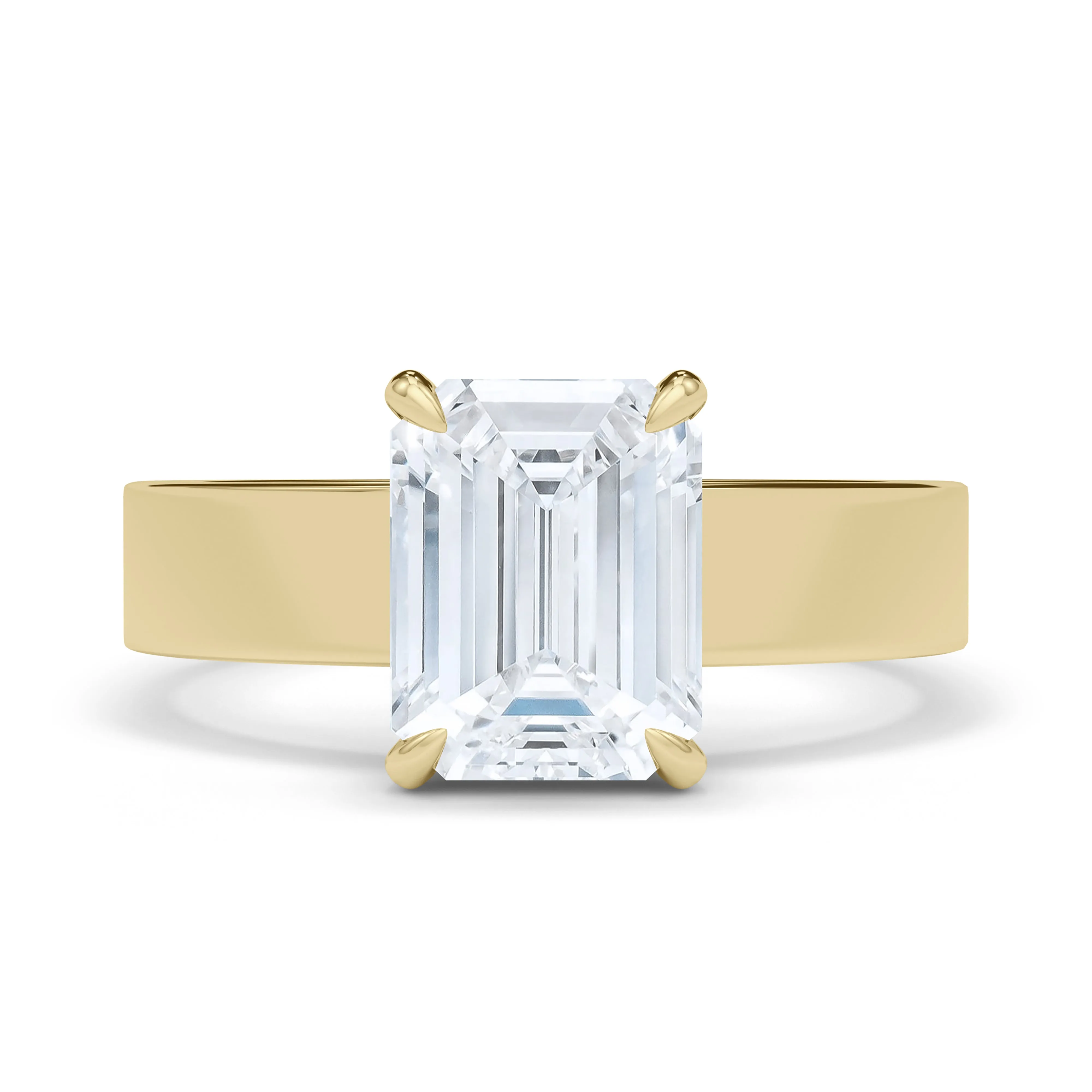 Emerald Cut Diamond Cigar Ring