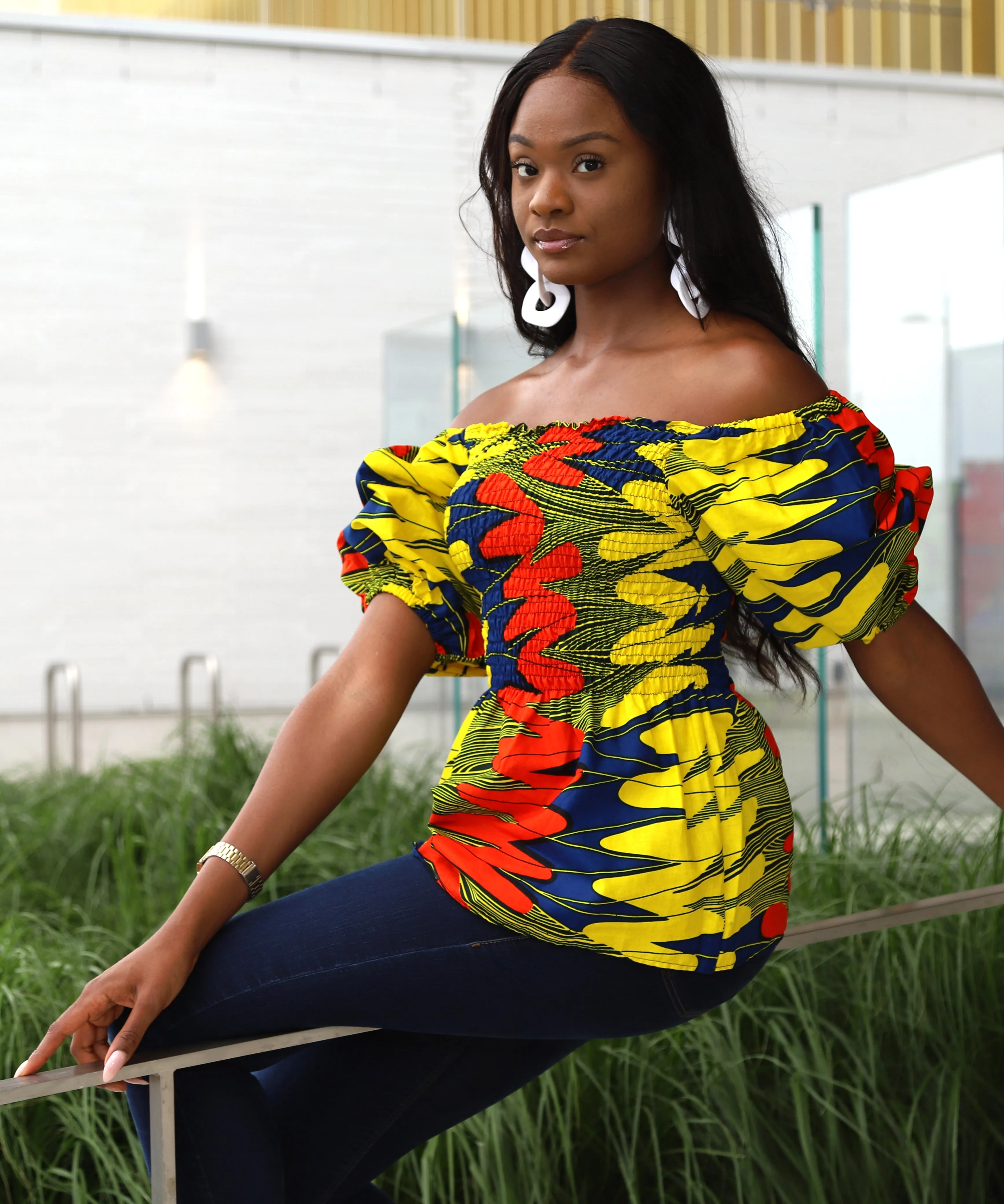 ESSUM African Print Women's Top