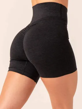 Focus Scrunch Seamless Shorts - Black Marl