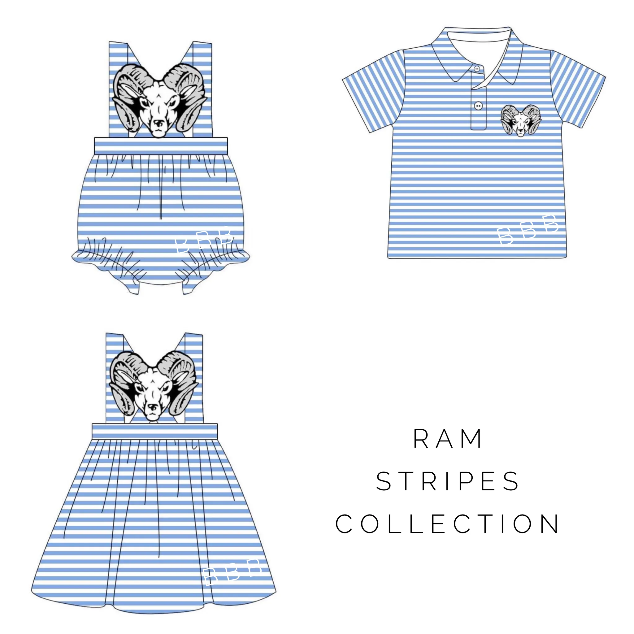 Game Day Stripes - Ram  IN STOCK