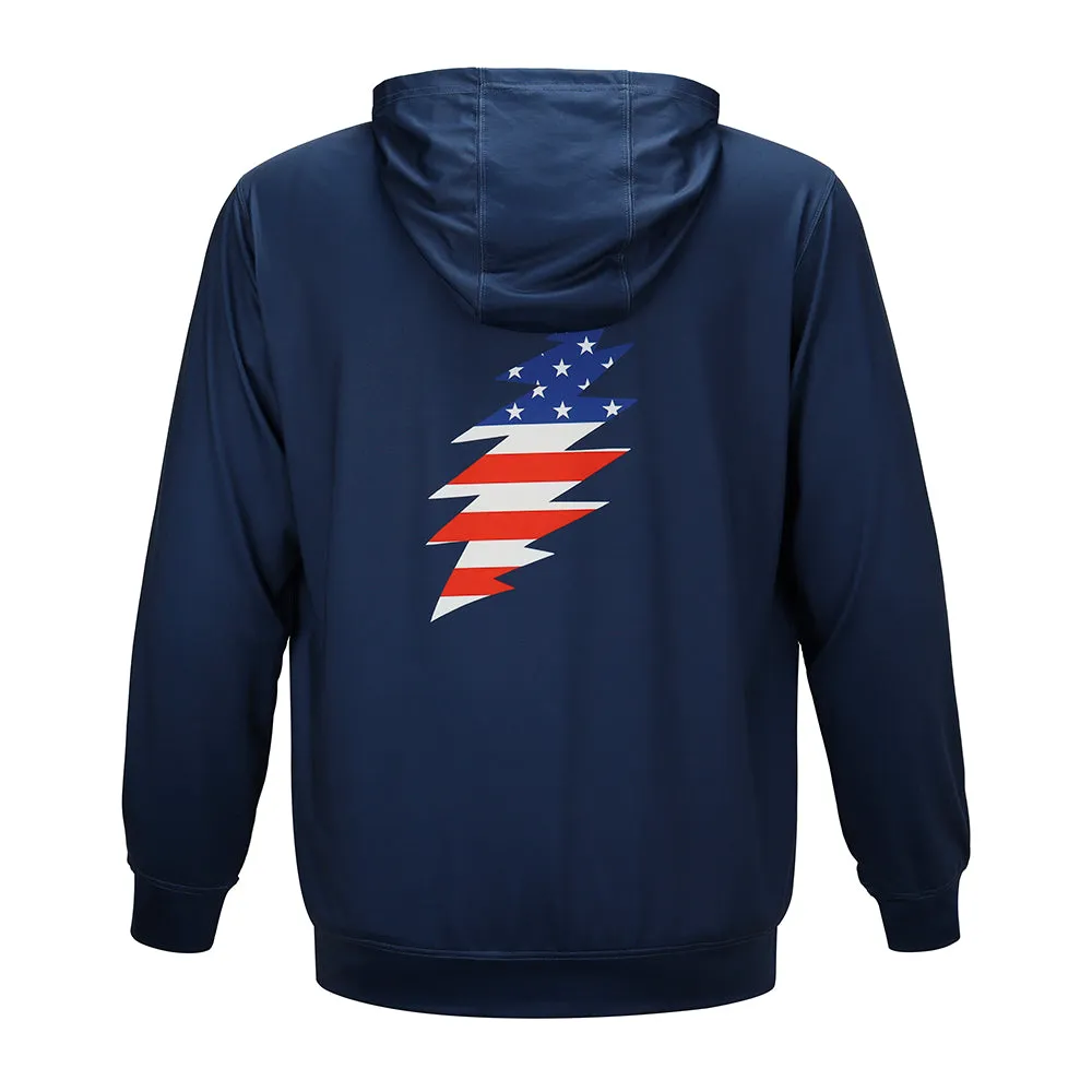 Grateful Dead | UPF 50 Hoodie | Sun and Swim US Blues Bolt Hoodie