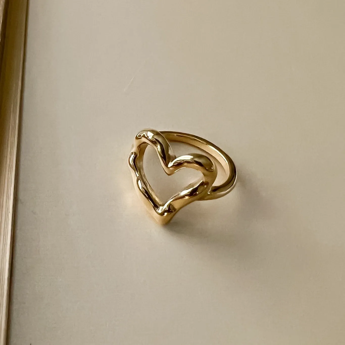 Hammered Heart Ring