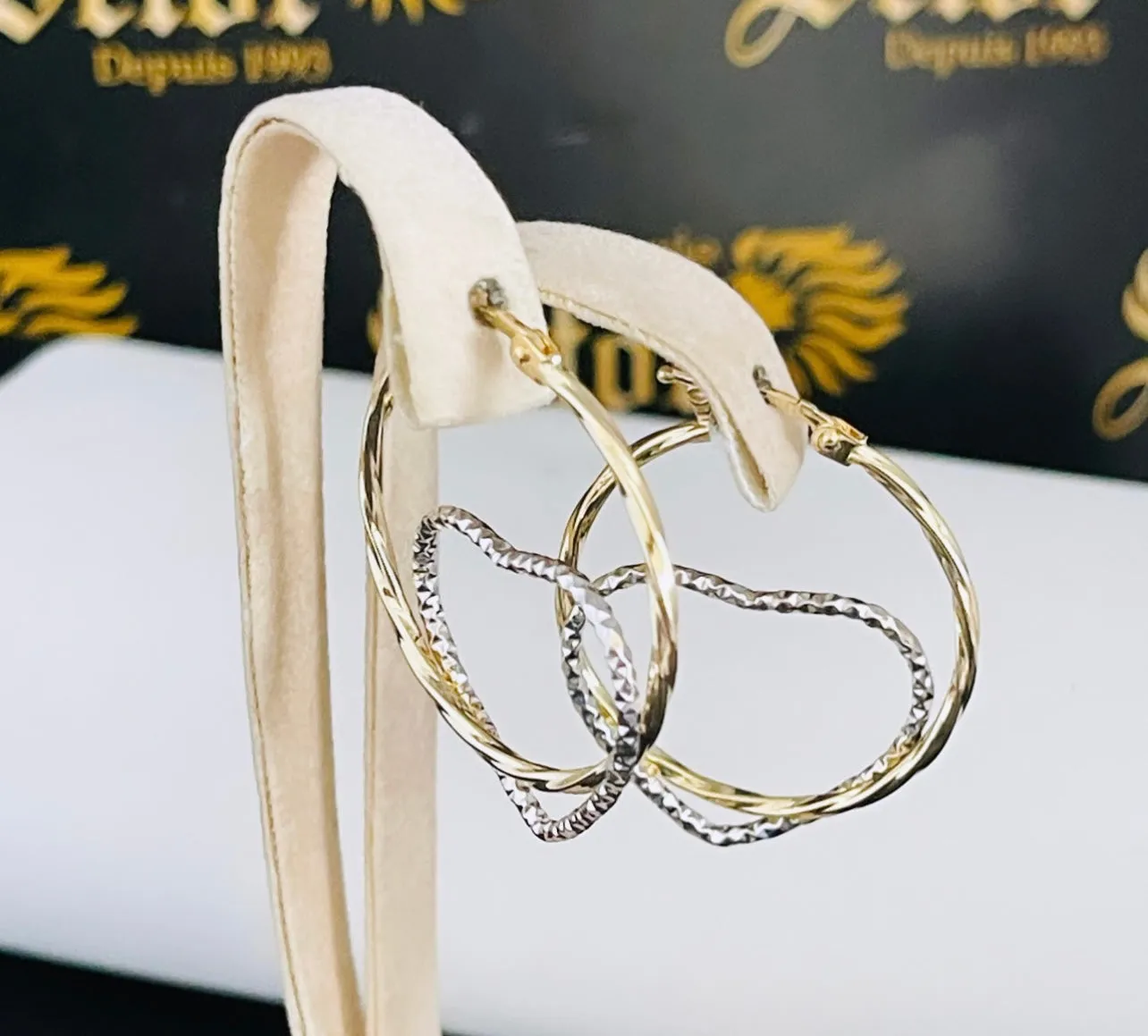 Heart hoop earrings