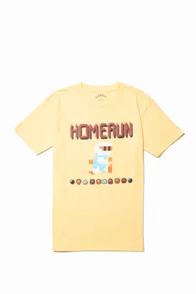 HOMERUN BOMBER S/S TEE LIGHT YELLOW