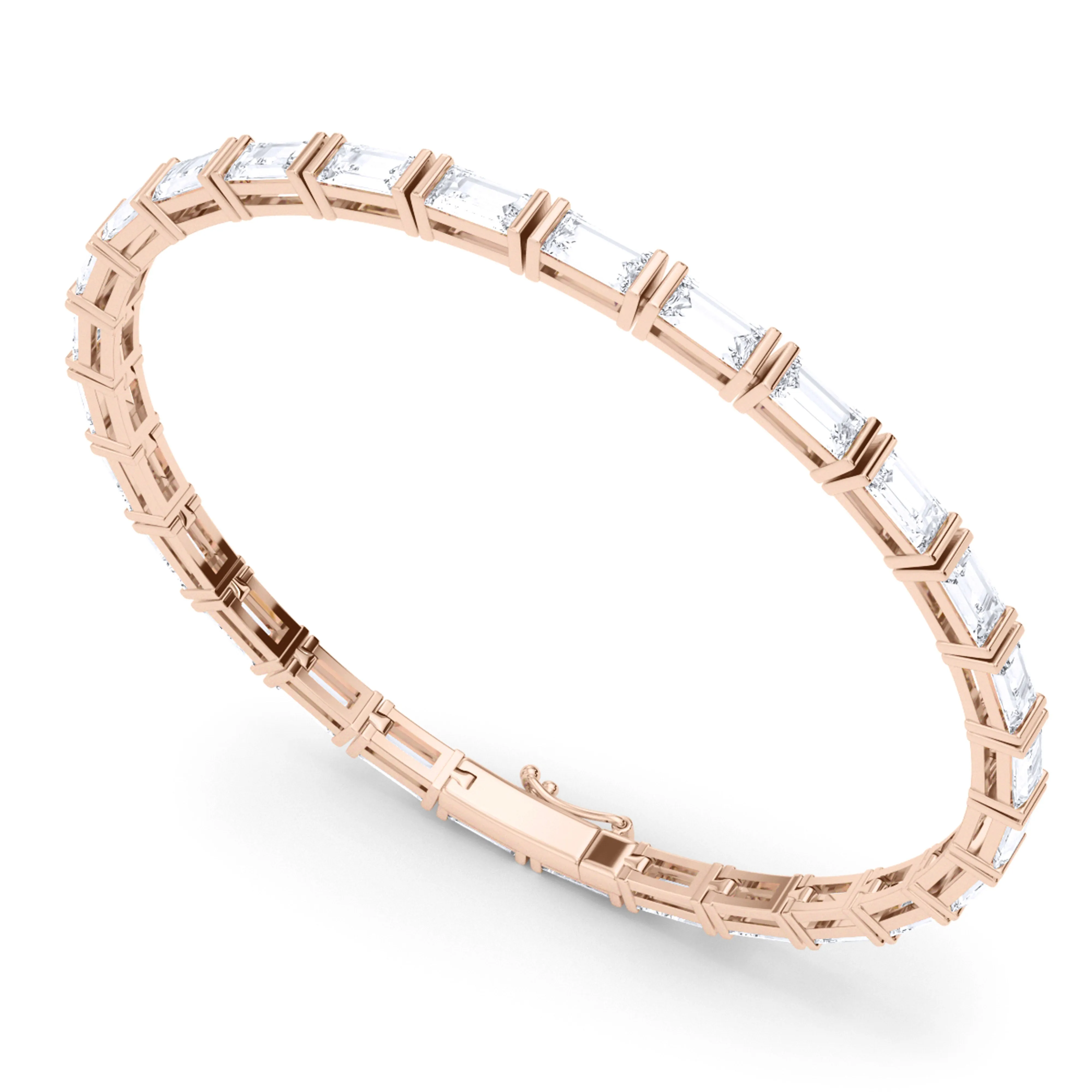 Horizontal Baguette Diamond Bracelet