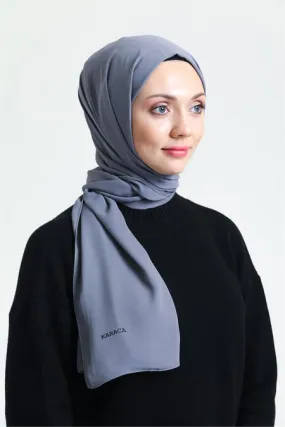 Hybrid Textured Chiffon Shawl - Smoke