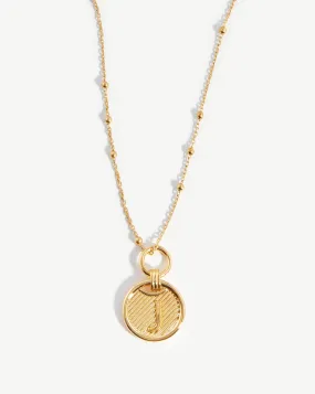 Initial Pendant Necklace - Initial J | 18ct Gold Plated Vermeil