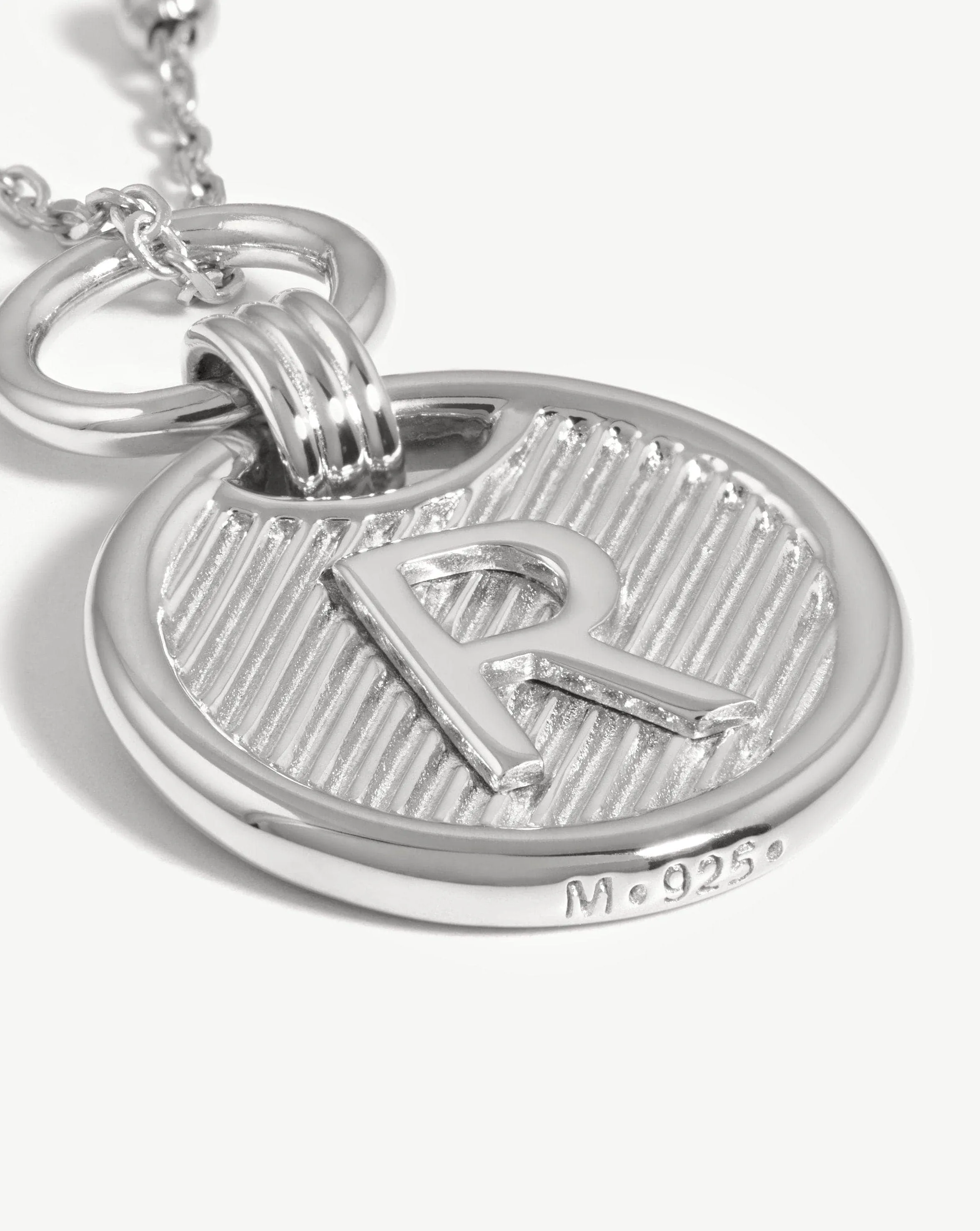 Initial Pendant Necklace  - Initial R | Sterling Silver