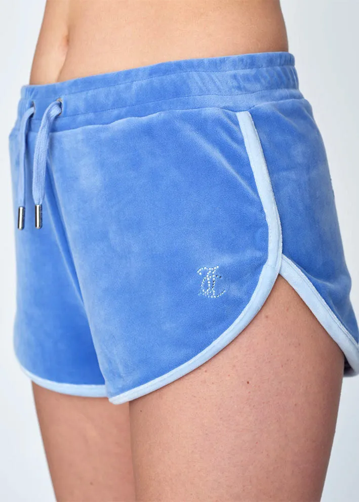 Juicy Couture Stevie Contrast Diamante Shorts - Ultramarine