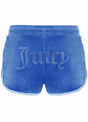 Juicy Couture Stevie Contrast Diamante Shorts - Ultramarine