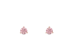 Lab-Grown Diamond ct. tw. Mini Round Brilliant Solitaire Studs | Pink