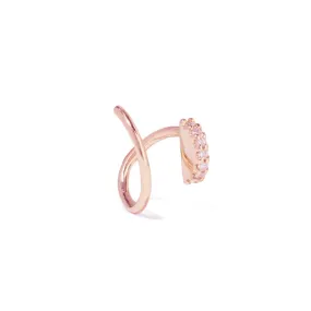 Lila Diamond Twirl, 14K Rose Gold