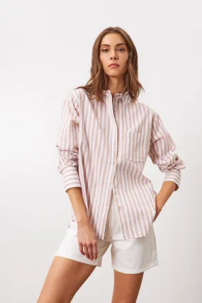 MAEVE STRIPED SHIRT (SEPIA PARASOL) - LINE