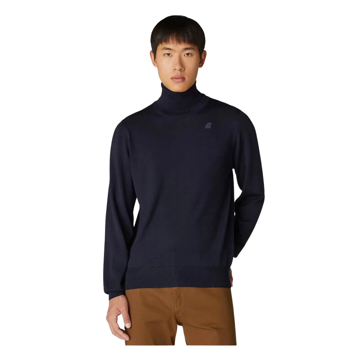 Maglione Uomo K-Way Henry Merino Blu Scuro