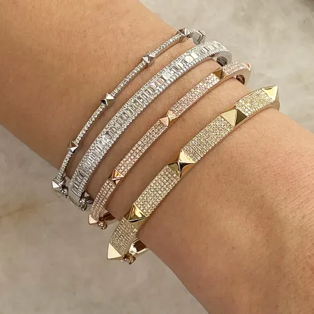 Medium Diamond Studs Bangle