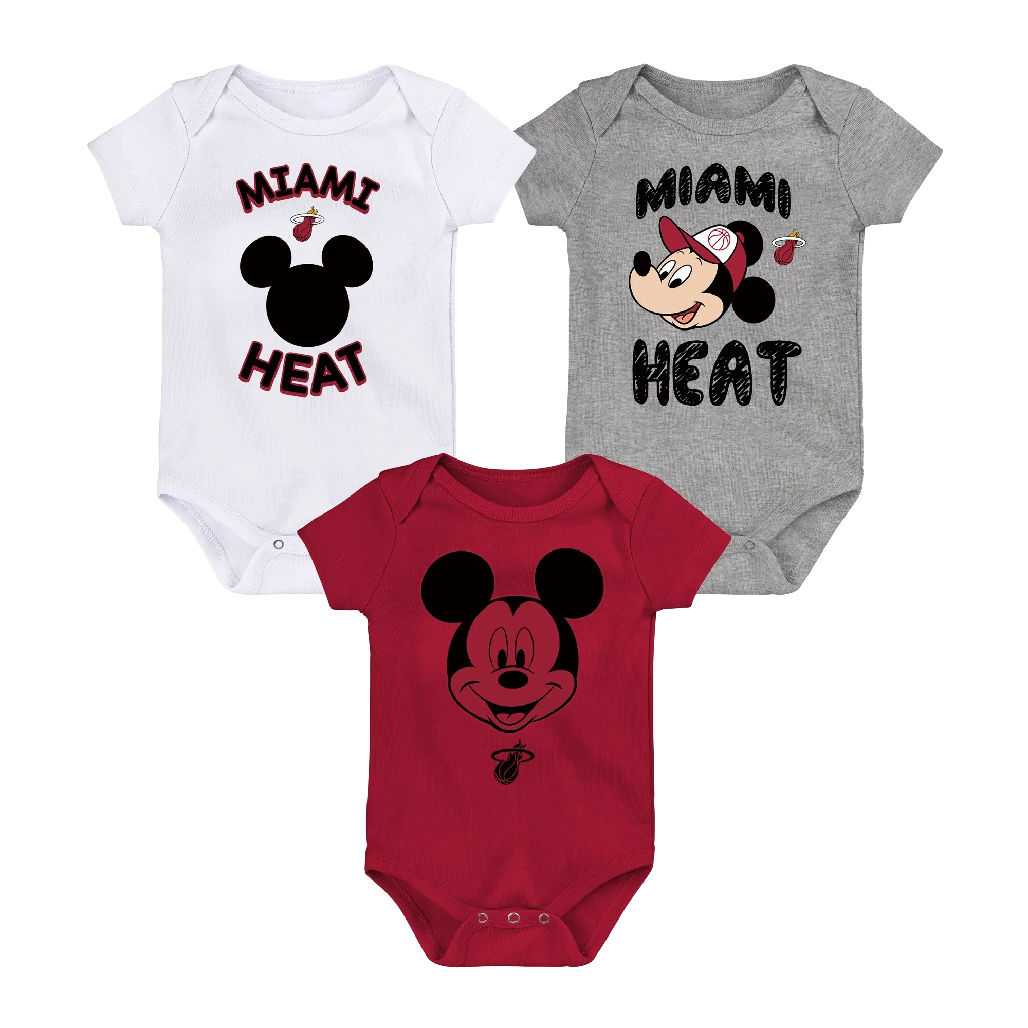 Miami HEAT Mickey Newborn Onesie 3-Pack