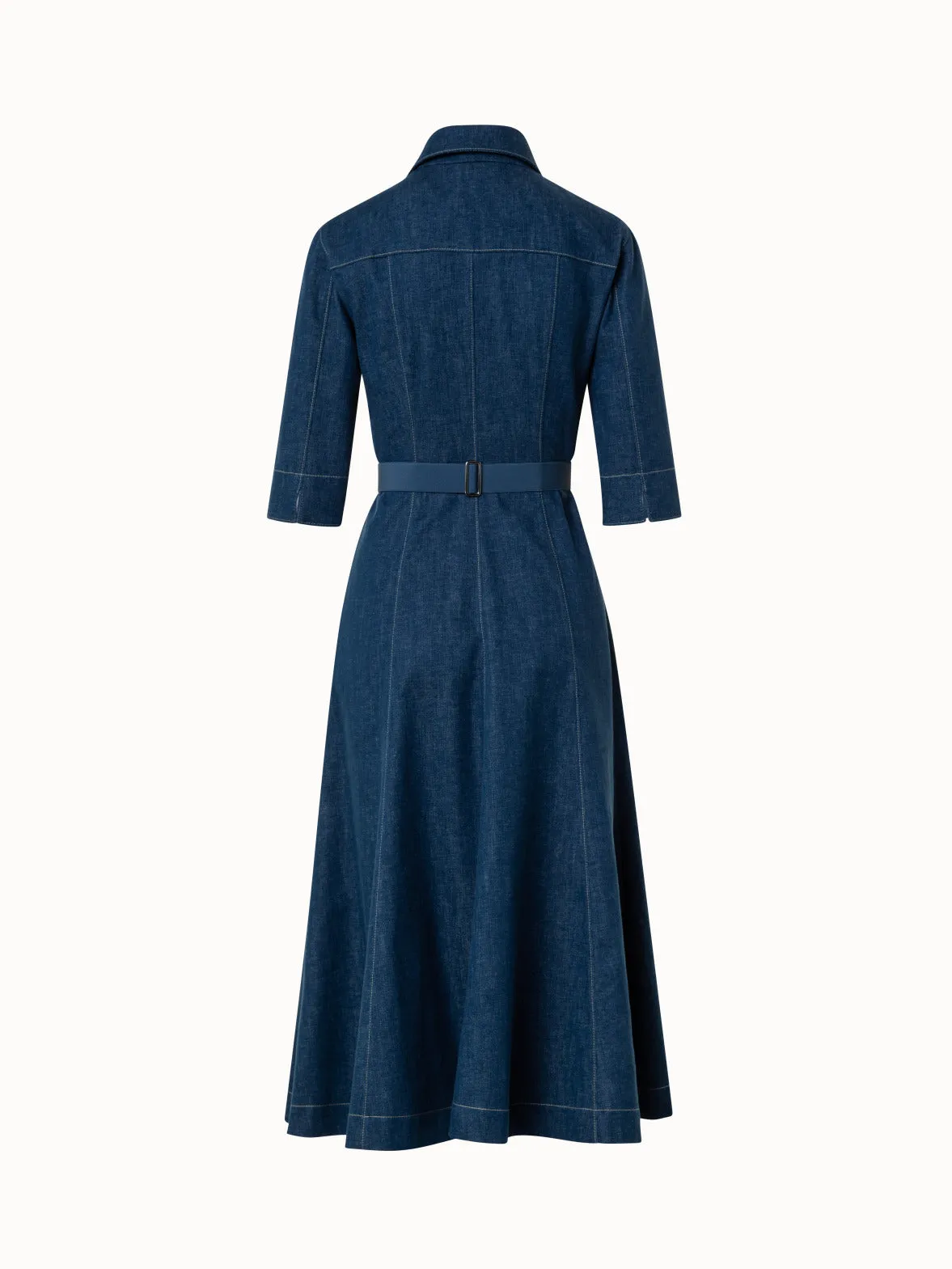 Midikleid aus Stretch Denim