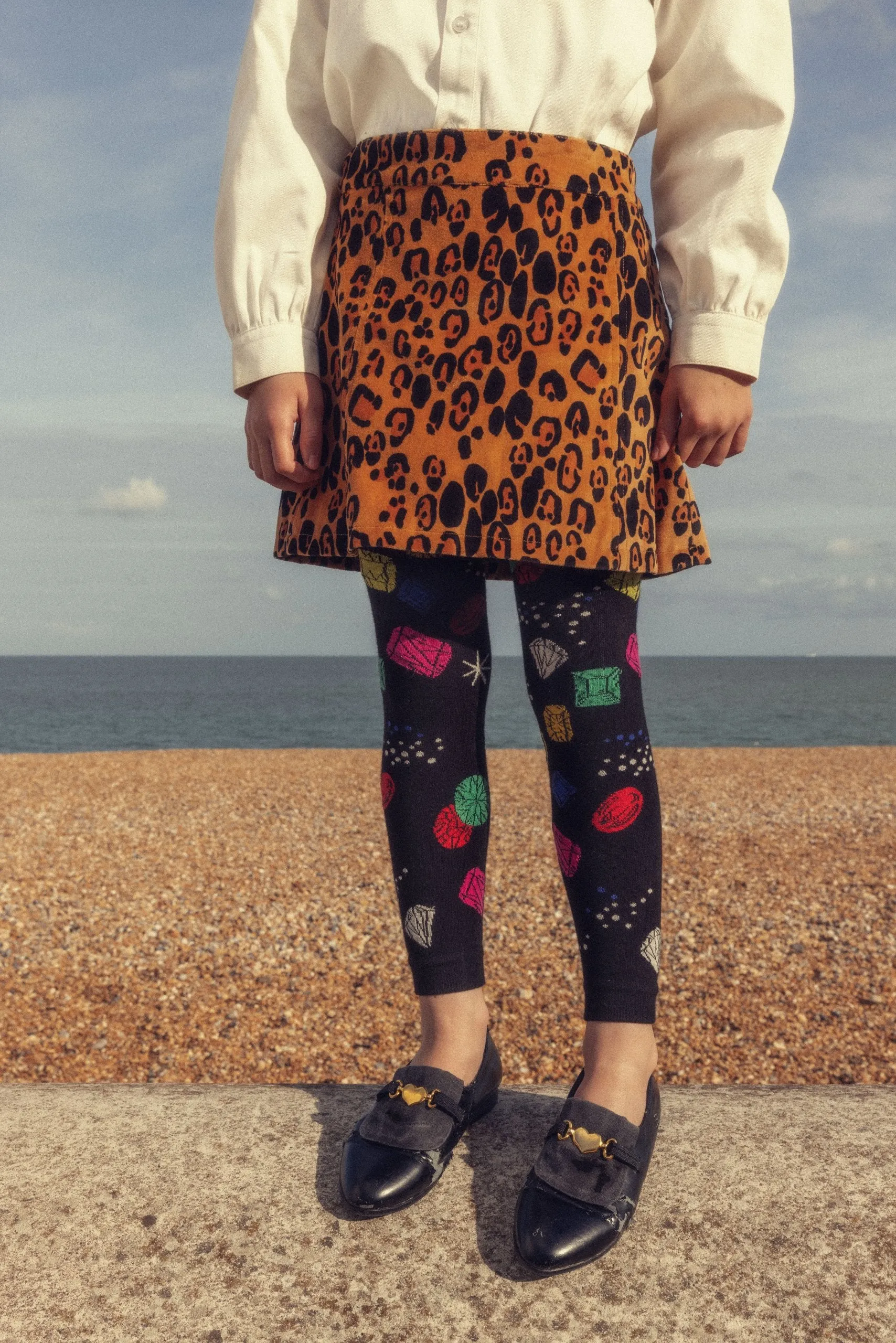 Mini Rodini | Leopard aop velvet skirt