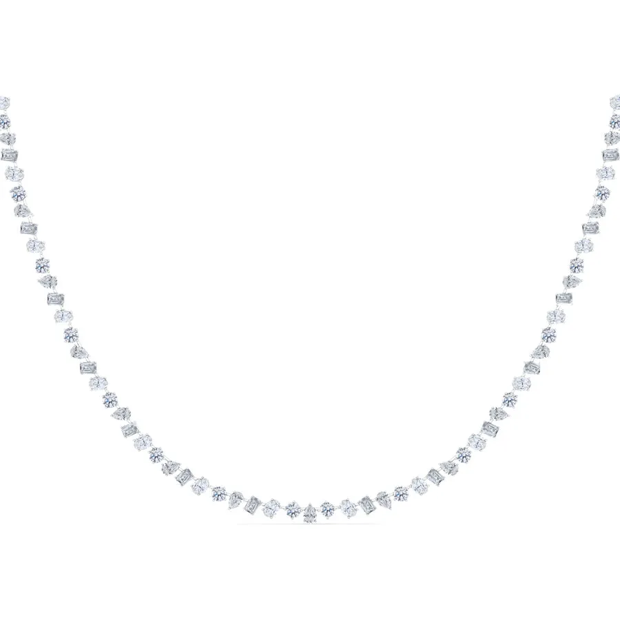 Mixed Shape Diamond Necklace