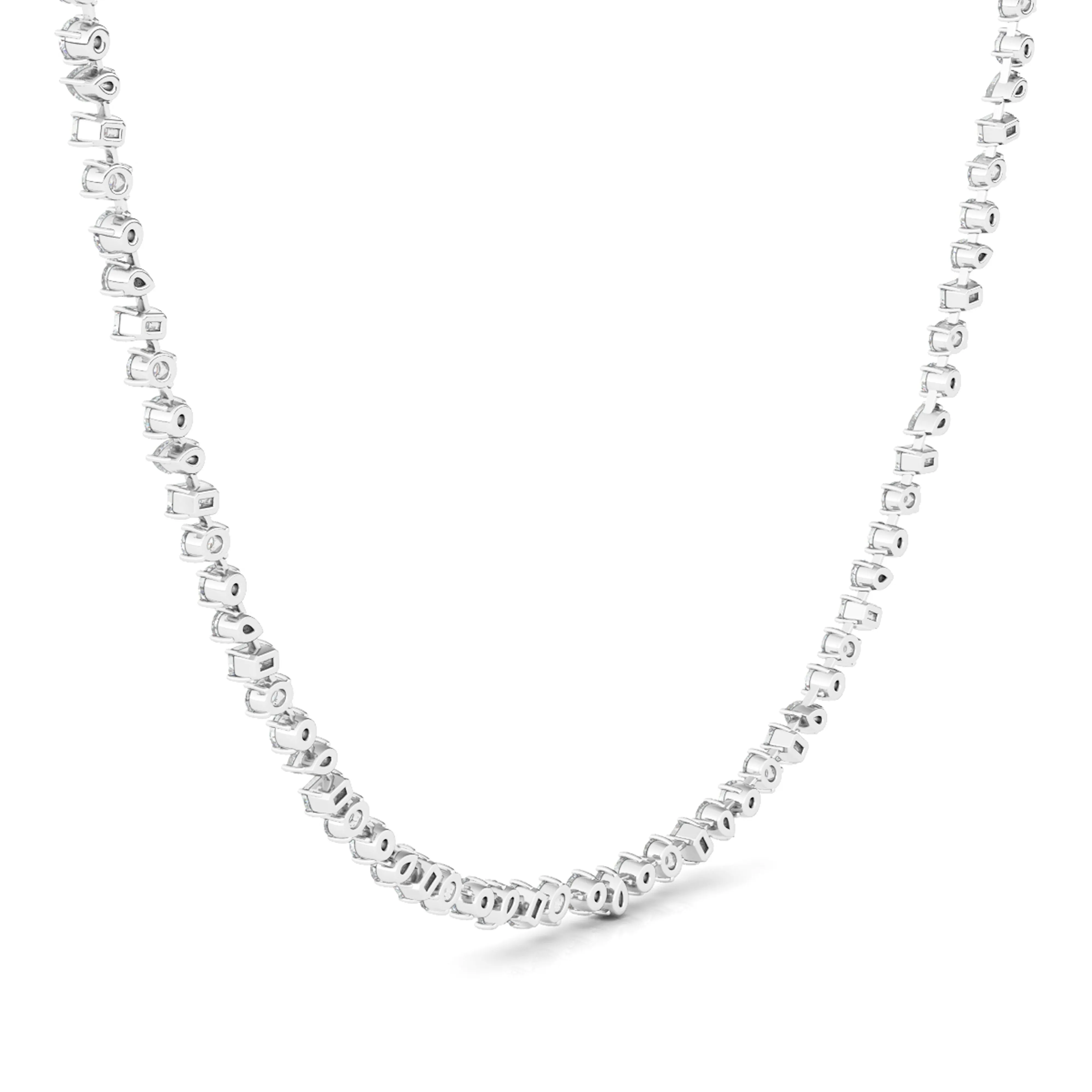 Mixed Shape Diamond Necklace