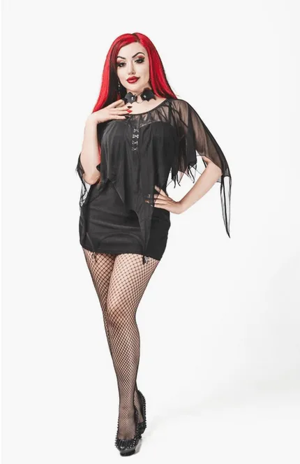 Necessary Evil Persephone Bat Wings Layer Top Or Skirt