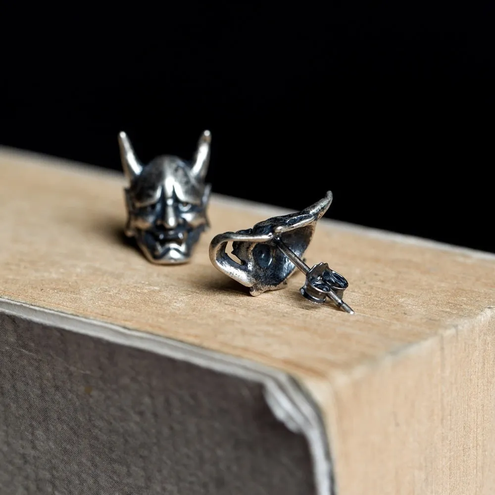 Noh Hannya Mask Ear Studs